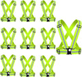 Reflective Safety Vest 2pcs - High Visibility Vest Adjustable Straps for Outdoor Jogging, Cycling, Walking and Riding