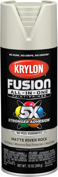 Krylon Fusion All-In-One Adhesive Spray Paint for Indoor/Outdoor Use, 12 oz, River Rock