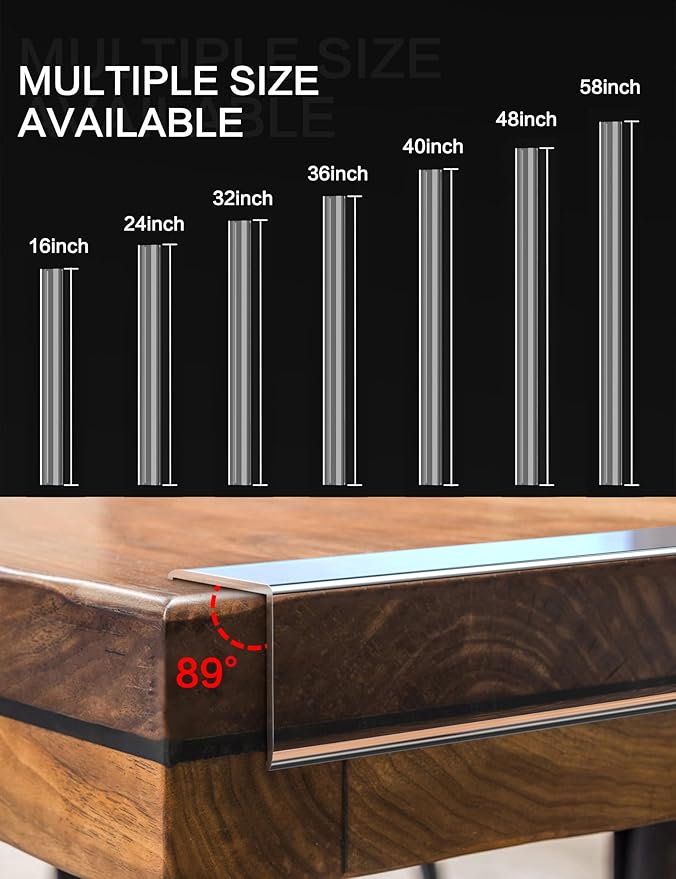 12PCS Clear Self-Adhesive Wall Corner Protectors，Corner Guards & Edge Protector for Wall Door Frame Cabinet Baseboard & Door, Table, Stair (40" X 1.0")