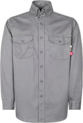 KONRECO FR Shirts for Men 6.5oz Lightweight Work Uniform Flame Resistant Welding Shirt/Water & Stain Repellent