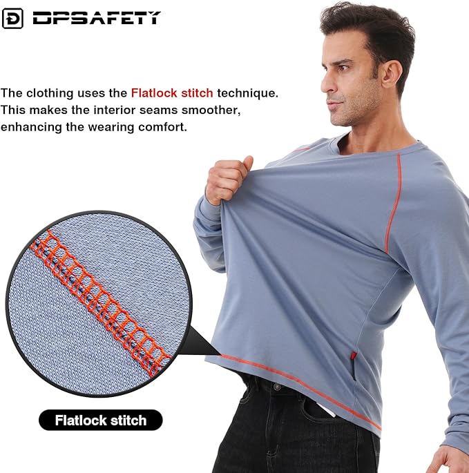 FR Shirt 6 oz Hi Vis Fire Resistant Flame Resistant Shirts for Men,Welding Shirt Cotton CAT2 Long-Sleeved Shirts
