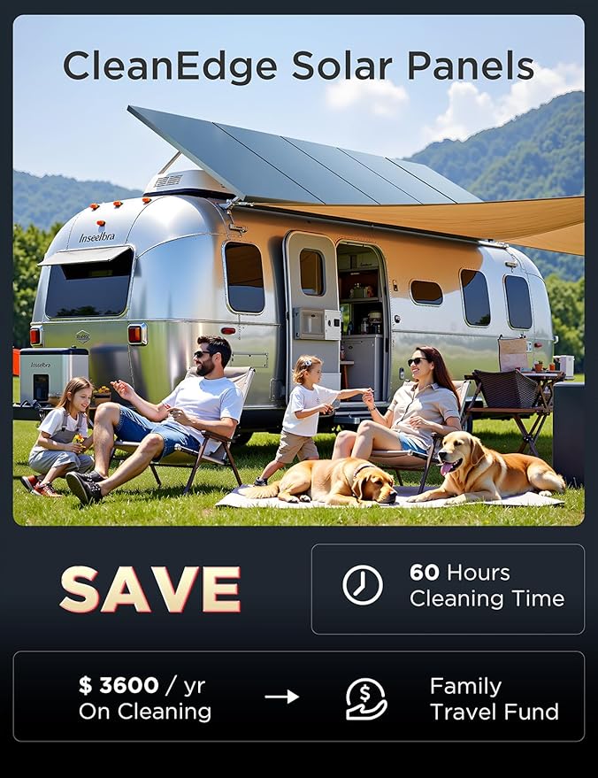 STAR 200 Watt Solar Panels, 12/24V Solar Panel with Full-Screen Design & Maintenance-Free, 25% High-Efficiency Monocrystalline, Reliable Power for RV, Marine, Roof, Home, and Off-Grid Applications