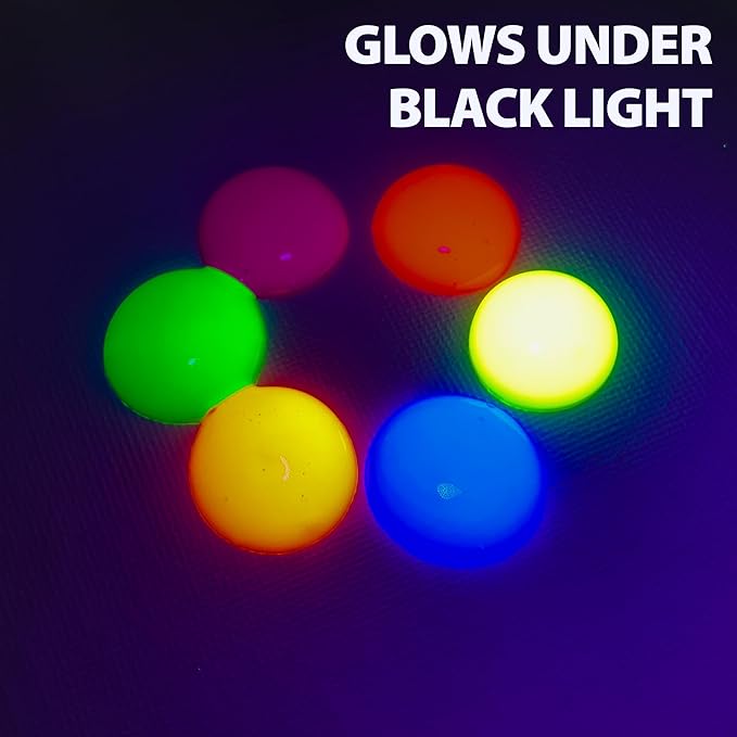 milo Fluorescent Acrylic Paint Set of 6 Colors | 16 oz Bottles | Student Neon Colors Acrylics Painting Pack | Glows UV in Black Light | Non-Toxic Art & Craft Paints for Artists & Hobby Painters | Made in USA
