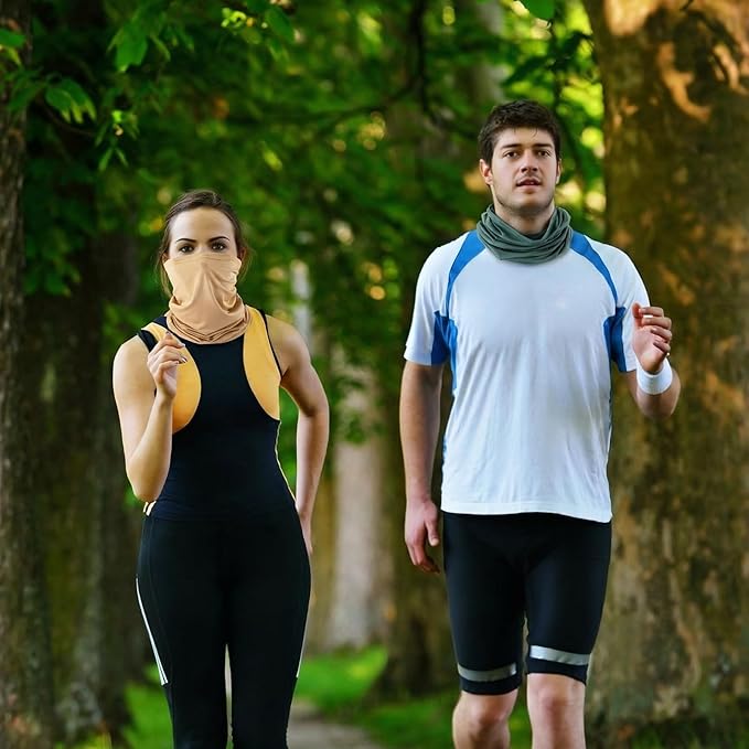 40 Pcs Neck Gaiter Bulk Summer Face Mask UV Protection Face Cover Scarf Balaclava Bandana for Men Women Sports Running