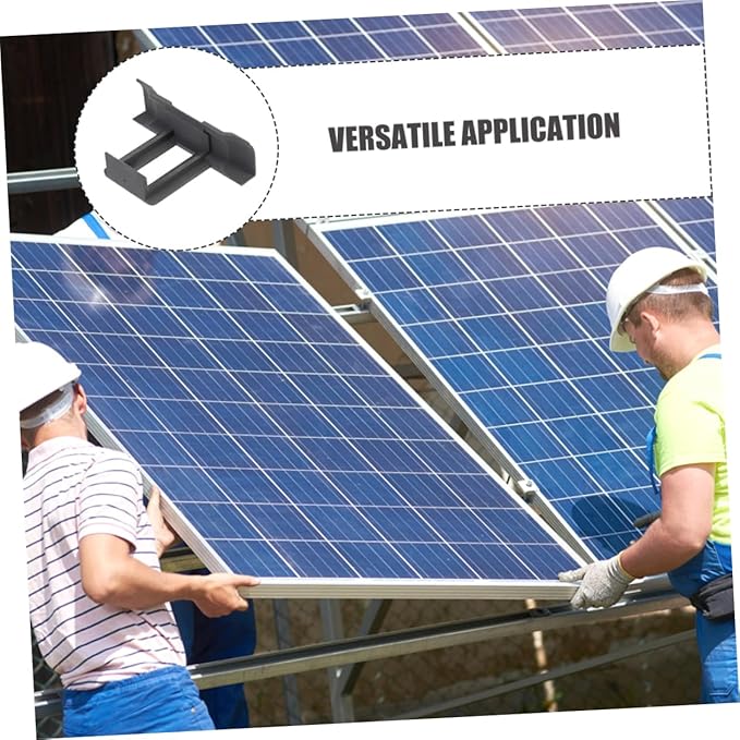12pcs Solar Panel Water Drain Clips for Photovoltaic Module Maintenance Guide Clamp for Efficient Water Drainage and Easy Cleaning