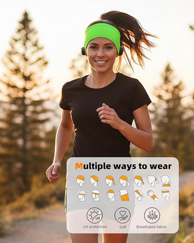 Xeoxarel Neck Gaiter, 7 Pack Cooling UV Protection, Bandana Face Mask Scarf for Men and Women