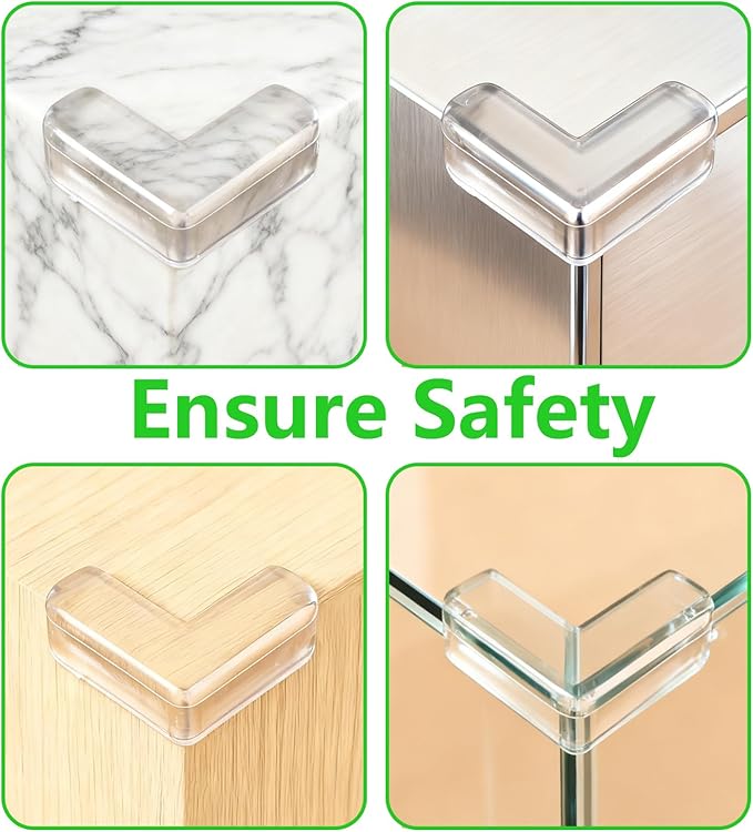 Baby Corner Protector Corner Protector Baby Furniture Corner Protection Transparent Cover Sharp Furniture and Table Top Edges with Adhesive 12 Pack(L-Shaped)