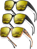 KALIYADI Night-Vision-Glasses Fit-Over-Glasses Wrap-Around Glasses: Anti Glare Night Driving Glasses for men women HD Lens
