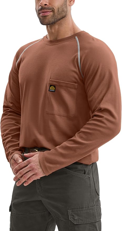 WORKWEYA FR Shirts Flame Resistant Shirt 6.5oz Men's NFPA 2112/CAT2 Long Sleeve Shirt