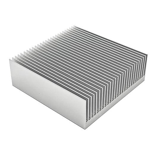 80mm Aluminum Heat Sink 80x80x27mm /3.15"x3.15"x1.06" Large Heatsink Sync Circuit Board Cooler 26 Fins for Routers PCHs ICS Amplifiers Transistors Voltage Regulators DIY Electronics Cooling