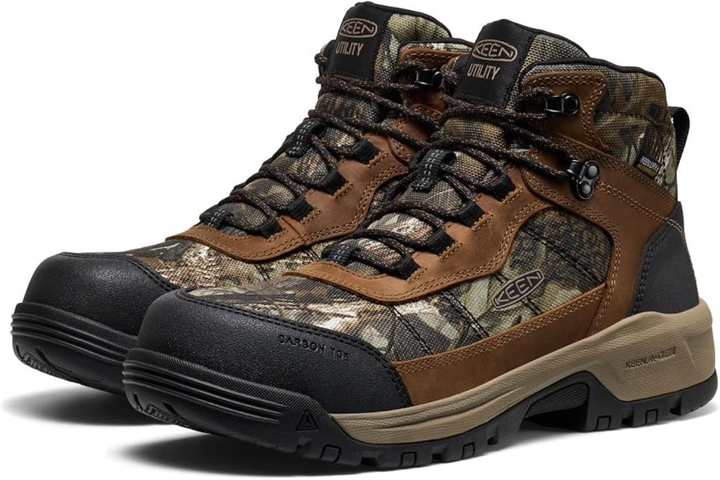 KEEN Utility mens Skokie Hiker Style Mid Height Composite Toe 90 Degree Waterproof