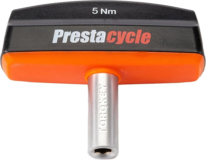 Prestacycle Pro TorqKeys 5Nm T-Handle Torque Limiting Tool – Torque Wrench Bit with Ergonomic Low-Profile Grip, Magnetic 1/4" Hex Bit Retention, Durable Zinc Shaft
