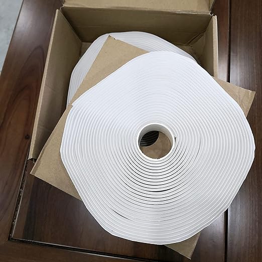 LLPT Butyl Tape White 1 Inch x 33Ft 2 Pack Tight Seal for Leak Proof EPDM RV Repair Window Glass Boat Sealing Roof Pipe Patching(WST232)