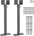 2Pack 3.6" Saddle Stainless Steel Roof Riser for Patio Pergola, 18-1/4 Inches High, Black Finish