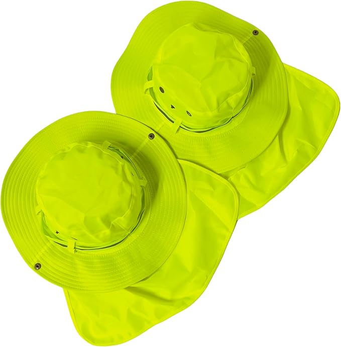 Packable and Adjustable Reflective Neon Boonie Sun Hat