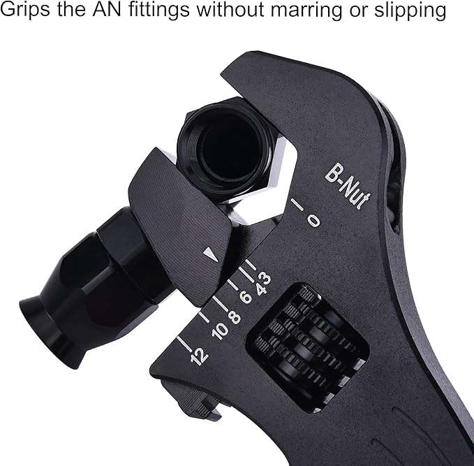 EVIL ENERGY AN Fitting Hose Wrench Adjustable 3AN-12AN Aluminum Black
