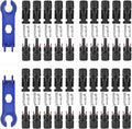 40 PCS Solar Connectors, Male/Female Waterproof IP67, MC4 1000V 30A, (20Pairs) Solar Panel Cable Connectors with 2 Spanners(10AWG)