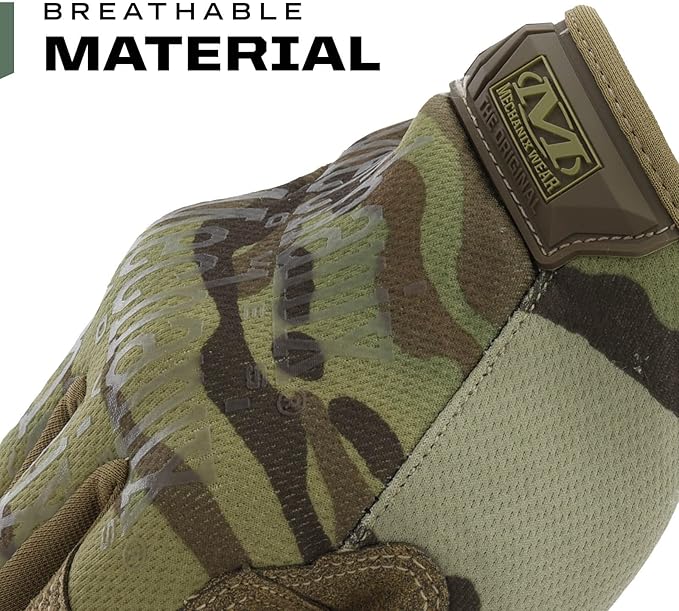 Mechanix Wear: The Original MultiCam Tactical Work Gloves with Secure Fit, Flexible Grip for Multi-purpose Use, Durable Touchscreen Safety Gloves for Men (Medium, MultiCam)