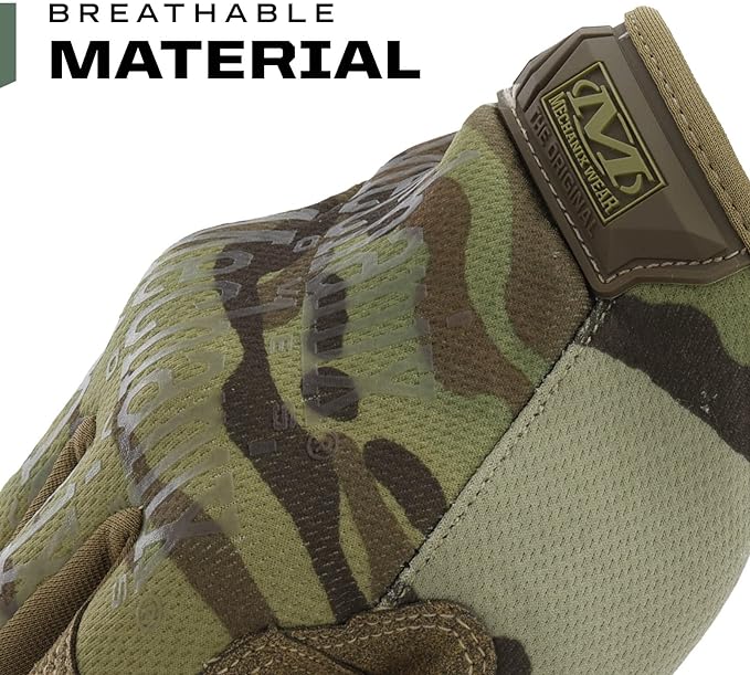 Mechanix Wear Original Tactical Glove - High Performance Anti-Slip Grip Safety Gloves - Impact Resistant & Touchscreen Capable - Large - MultiCam Camouflage