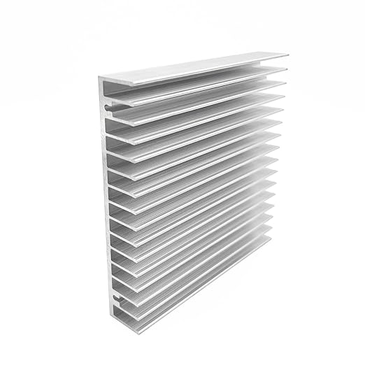 Aluminum Heatsink Anodized Heat Sink 100x100x18mm Passive Cooler Radiator with 16 Fins Compatible with MOSFET IC GPU Power Amplifier LED Light PCB Router High-Performance Cooling Heat Sink