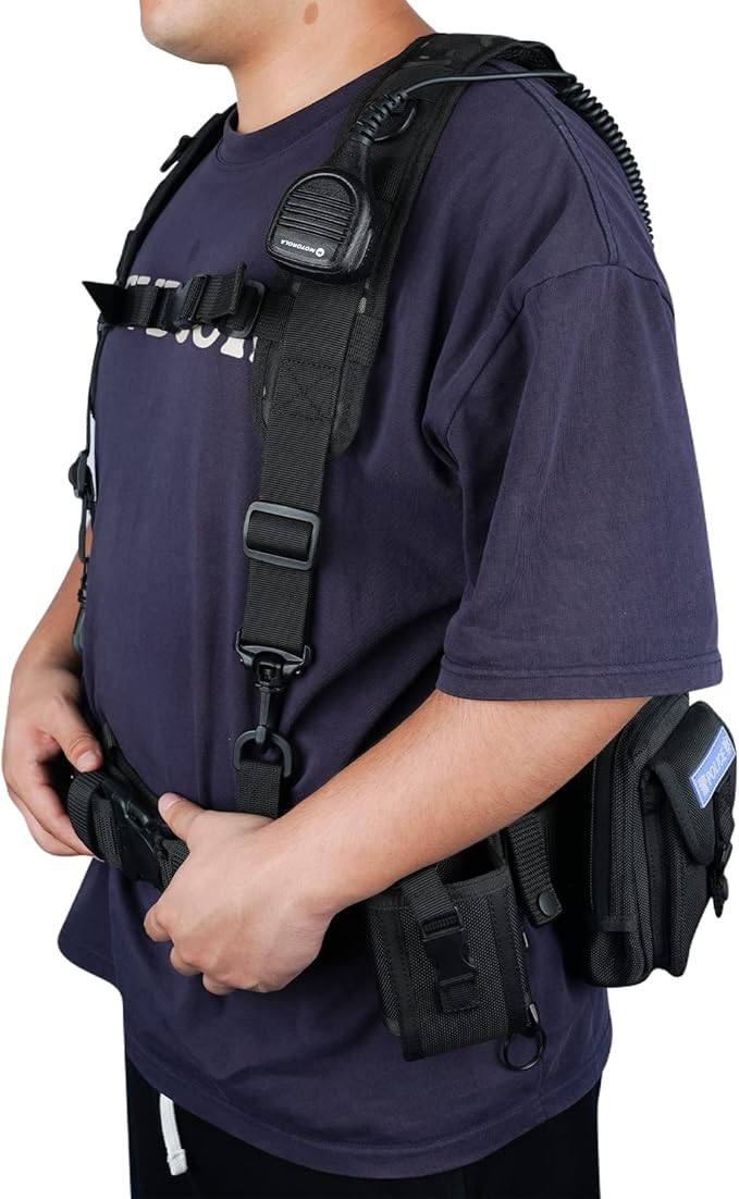 MELOTOUGH Tactical Outdoor H-Harness Duty Belt Suspenders (Battle Belt not Included)