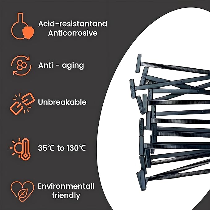 50 Pcs Nylon Universal Cable Tie Buckle with PP Storage Box - Fixion Tools Kit Includes Multifunctional Zip Ties, Pin & Button Fasteners, UV Resistant for Car Repair, Bumper & Fender Clips (50PCS)
