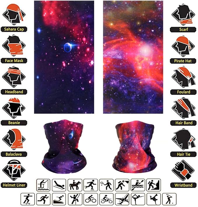 Neck Gaiter Masks Tube Scarf,Seamless Bandanas Buffs Gators,Ourdoor Face Mask Face Covering Multi Headwear