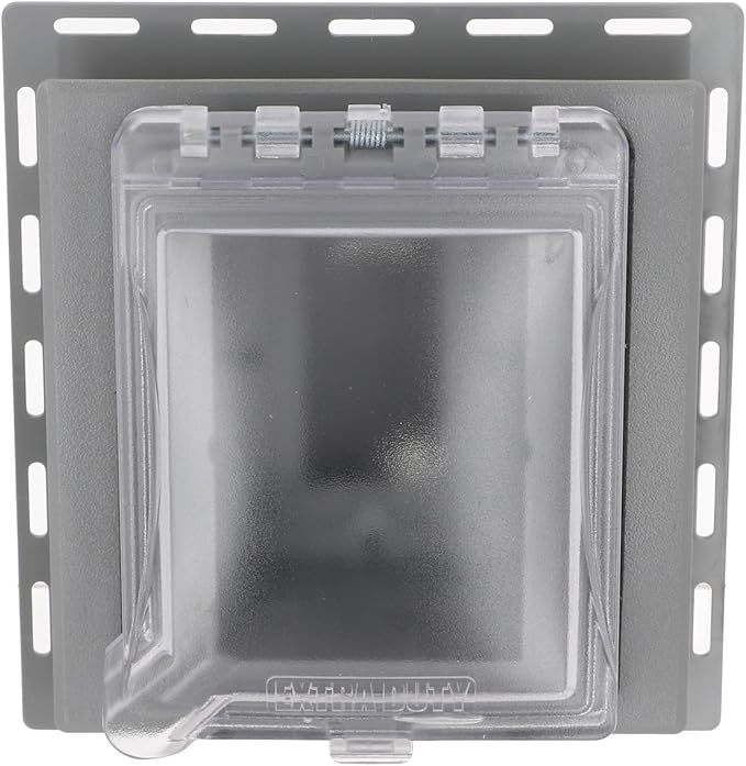 TayMac MR420CG 1-Gang Recessed Enclosure Extra Duty, 6-in-1 Nonmetallic Weatherproof in-Use Cover, Horizontal/Vertical, Gray (Pack of 4)