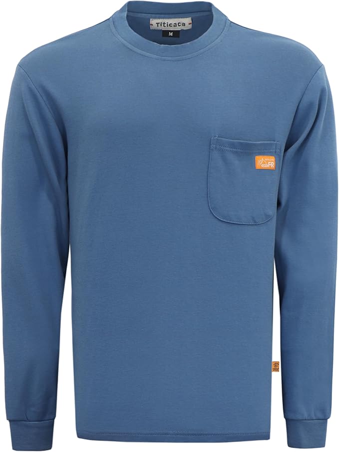 Titicaca FR Shirts Flame Resistant T Shirts 100% Cotton Men's Pre-Washed Fire Retardant T-Shirts