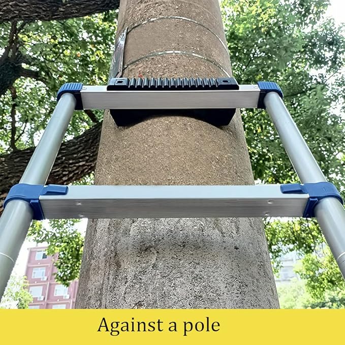 Rubber Steep Ladder Accessory, Ladder Stabilizer, Anti-Slip, Fall Prevention, Scratch Protection, Extension Stepladder Attachment Against Wall, Telegraph Pole, Trunk for Added Stability and Safety