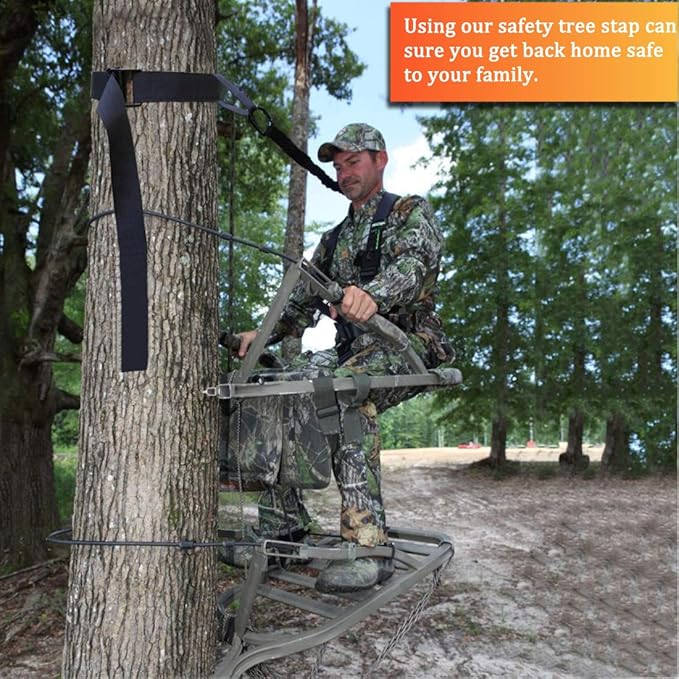 Boaton Tree Strap for Hunting, Quick and Quiet Set Up, Tree Stand Safety Strap, Tree Strap for Safety Harness, Tree Stand Accessories