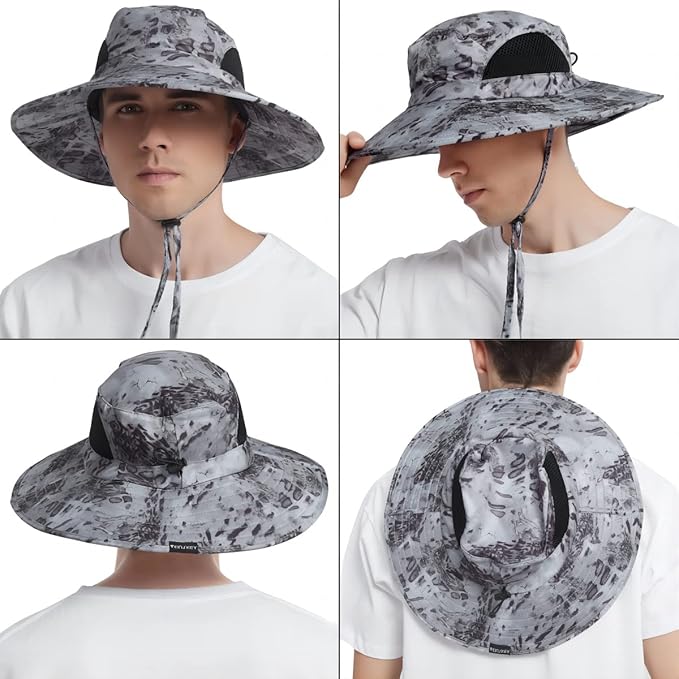 EINSKEY Wide Brim Sun Hat, UPF 50+ UV Protection Waterproof Packable Bucket Hat for Men & Women, Fishing Hiking Beach Garden