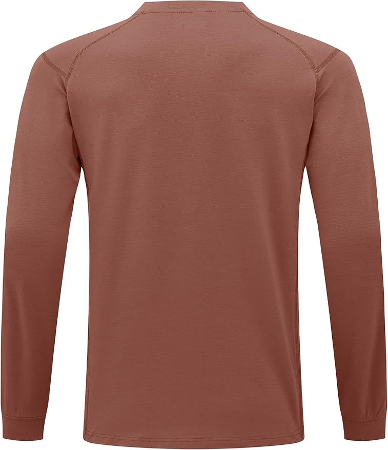 FR Shirts for Men 6oz Lightweight Stretch Work Shirt Flame Resistant Long Sleeve Henley Shirt CAT2