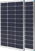 Renogy 2PCS Solar Panels 100 Watt 12 Volt, High-Efficiency Monocrystalline PV Module Power Charger for RV Marine Rooftop Farm Battery and Other Off-Grid Applications, 2-Pack 100W