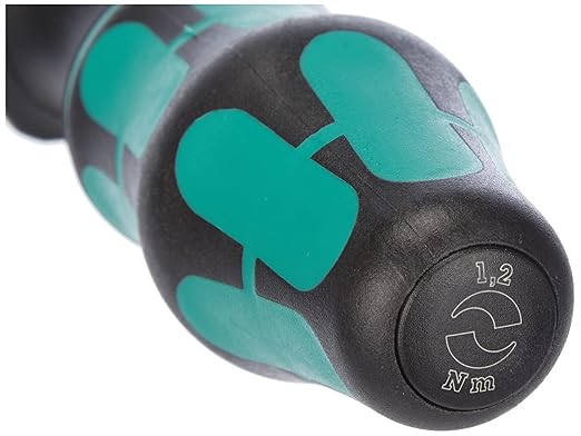 Wera 05074716001 Kraftform 7461 Hexagon Torque Screwdriver, 1/4" Head, 1.2-3.0 Nm Pre-Set Adjustable Torque Range
