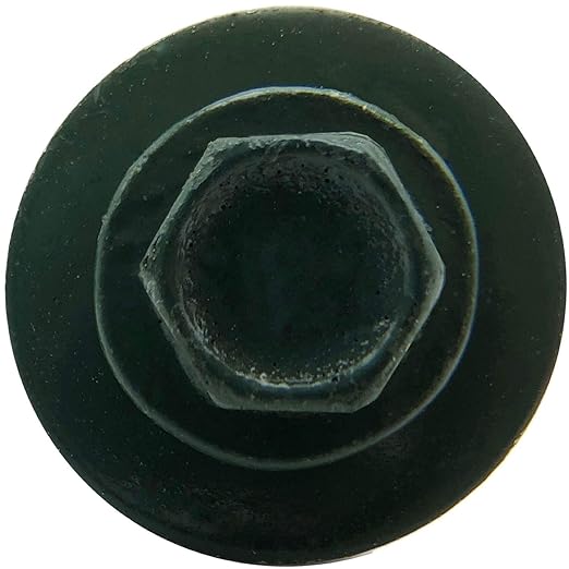 Metal Roofing Screw: (250) 12 x 1-1/2" Evergreen Hex Sheet Metal Roof Screw. Sharp Point Metal to Wood siding Screws. 9/16" EPDM Washer.