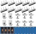 Solar Panel Bracket Kit - 10 Pcs Aluminium Mounting Rail 200mm, Z-Bracket Set, Center Clamps, Solar Mounting Rail Connector for Metal, Tin, Flat, Sheet Roof