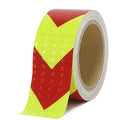 Reflective Tape, Waterproof Self Adhesive Dot Reflective Tape Outdoor Safety Caution Reflector for Trailers, Bikes, Cars（Red Yellow, 2 Inch x 32.8 Feet）
