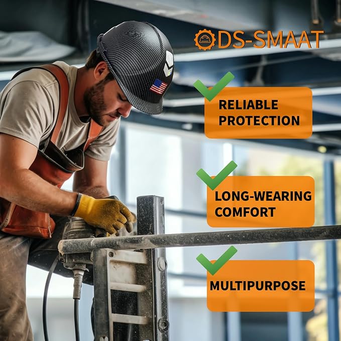 Reflective Safety Hard Hat with Visor,Vented Protection Construction Hard Hat,ANSI Z89.1& OSHA Approved Safety Helmet