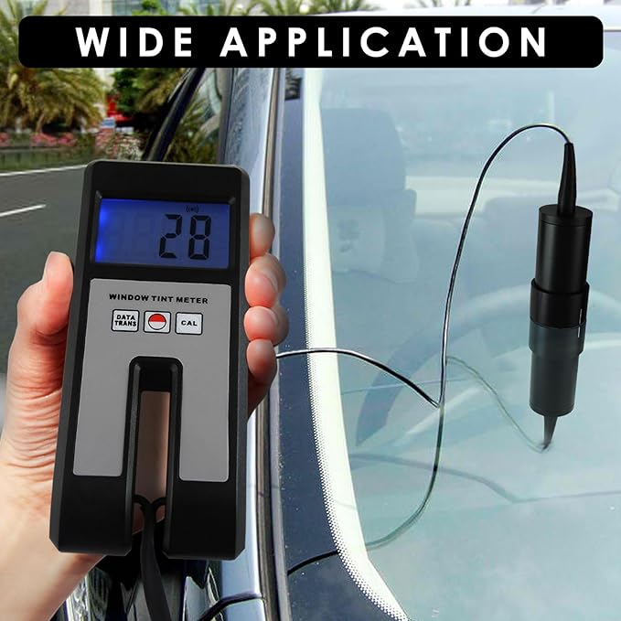 Gain Express Digital Car Window Tint Meter - Portable Solar Tester for Visual Light Transmission, Filmed Glass, UV IR Rejection and Spectrum Analysis