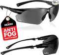 NoCry Anti-Fog Safety Sunglasses for Men with Scratch Resistant Lenses — Tinted Safety Glasses with 100% UV Protection — ANSI Z87.1 Work Sunglasses for Men with Adjustable Temples & Nose Pad (10 pack)