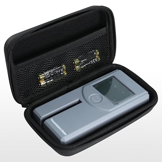 Digital Window Tint Meter Car Side Window Tint Tester, Sun Control Film Tint Reader Tool with Auto Display Rotation & Auto Calibration for VL/UV/IR Transmittance Rejection Detection, Tint Meter Gauge