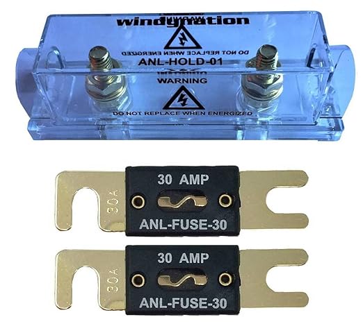 WindyNation ANL Fuse Holder + Fuse (2pcs 30A)