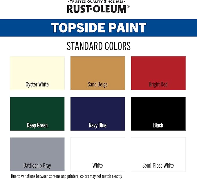 Rust-Oleum 207005 Marine Coatings Topside Paint, Quart, Battleship Gray