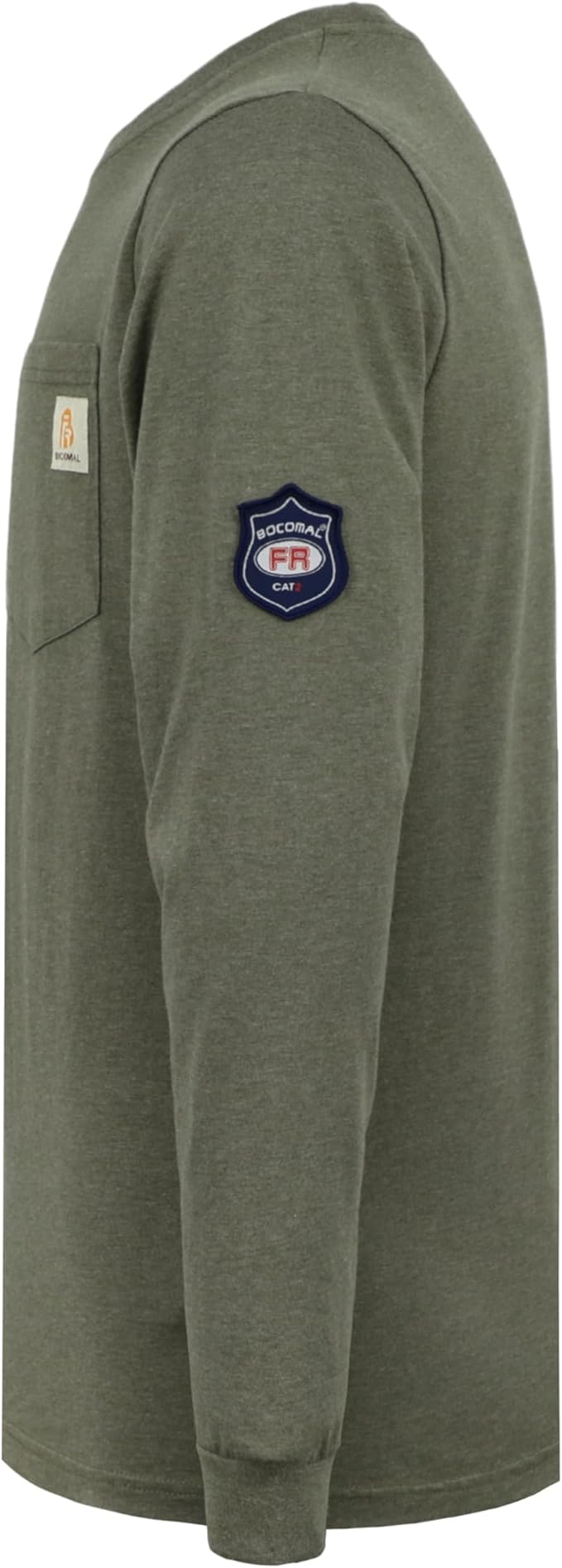 BOCOMAL FR Shirts Lightweight Classic Crew Long Sleeve Fire Resistant Shirt CAT2