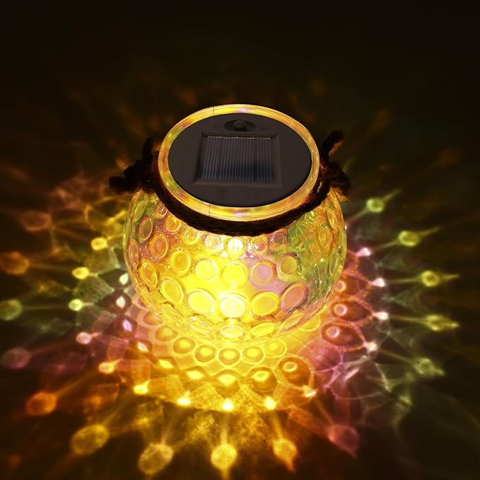 Solar Lights Replacement Top 2 Pack - 2.76 Inches Outdoor Replacement Solar Light Parts, LED Solar Lantern Light Lids, Waterproof Solar Lights Replacement Top Kit for Outdoor DIY Hanging Lanterns