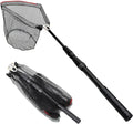 SAN LIKE Fishing Net Fish Landing Net Collapsible Fish Net with Anti-Slip Telescoping Rubber Pole Handle for Kids Adults in Saltwater Freshwater Multi-Size Extending to 37/42/43/51/69/71/89/98inch