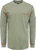 VATRENUS FR Shirts Crewneck 5.5oz Lightweight Flame Resistant 100% Cotton Men's Pre-Washed Fire Retardant Workwear