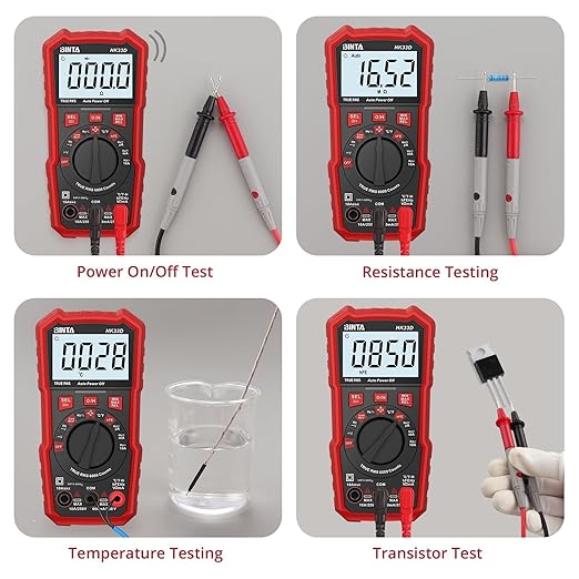 BINTA 6000 Counts Digital Multimeter with NCV, Auto-Ranging Multimeter Tester for Electricians and DIY, Measures AC DC Voltage Current Resistance Capacitance Temperature, Flashlight Backlit Display
