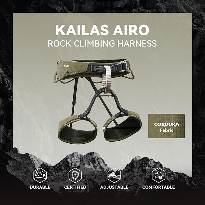 KAILAS Airo Rock Climbing Harness Men Roofing Harnesses Rescue Mountaineering Safety Belt Women Comfortable Lightweight